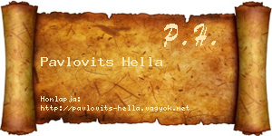 Pavlovits Hella névjegykártya