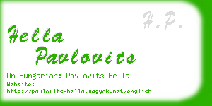 hella pavlovits business card